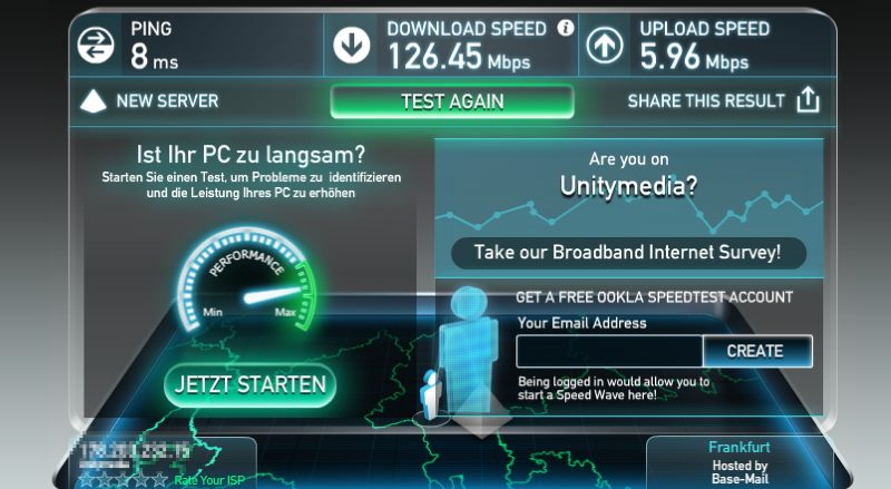 Ookla Internet-Geschwindigkeitstest