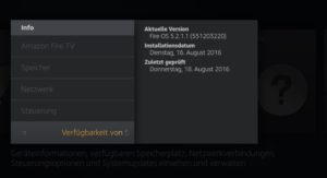 Amazon Fire TV Software Update Version 5.2.2.1