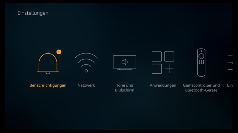 Amazon Fire TV Software Version 5.2.4.0 Benachrichtigungen