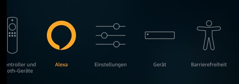 Amazon Alexa in den Fire TV Einstellungen