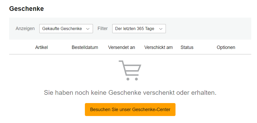 Audible Geschenke-Übersicht